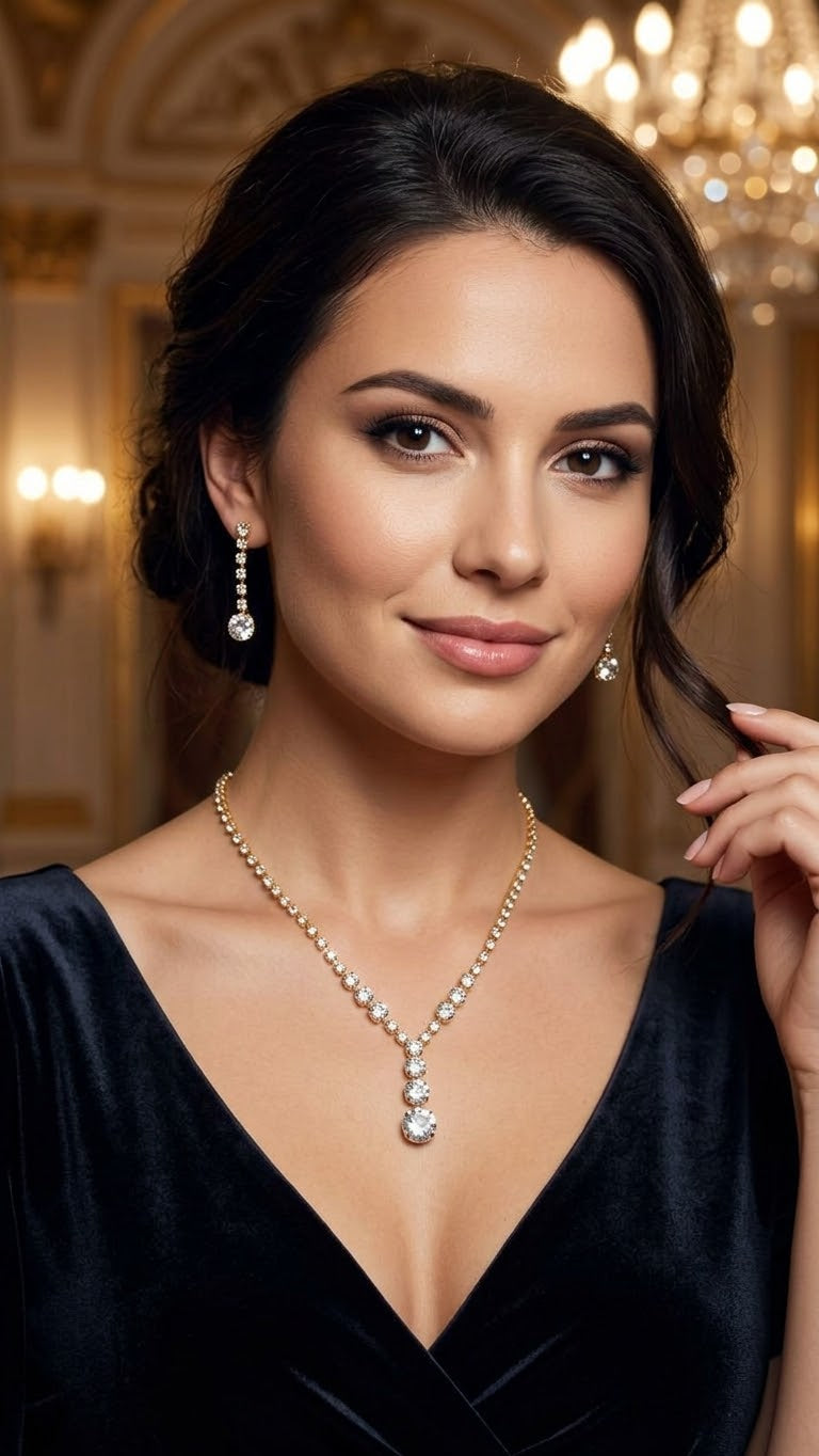 Náhrdelník+náušnice Fashion Jewerly MF37618